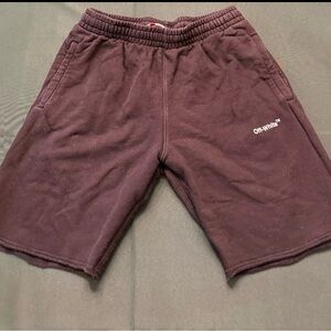 Off-White Men's Dark Brown Athletic Shorts